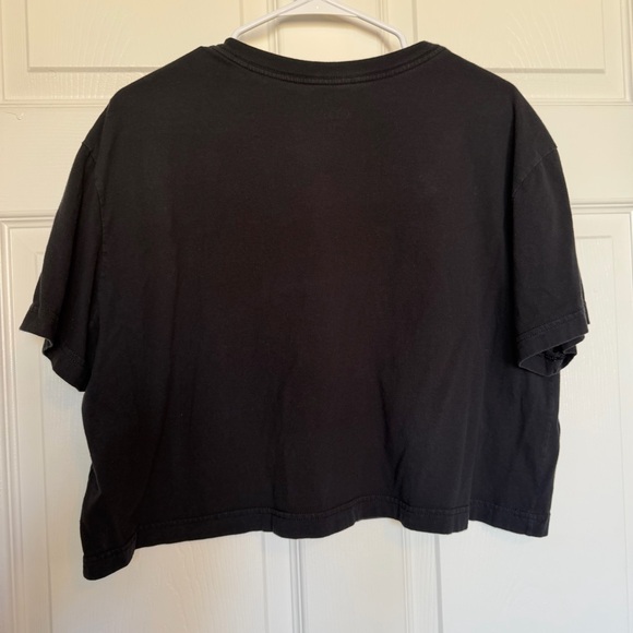 Nike Black Cropped Tee with Logo Large - Picture 6 of 6